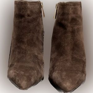 Vince Camuto suede/snakeskin booties